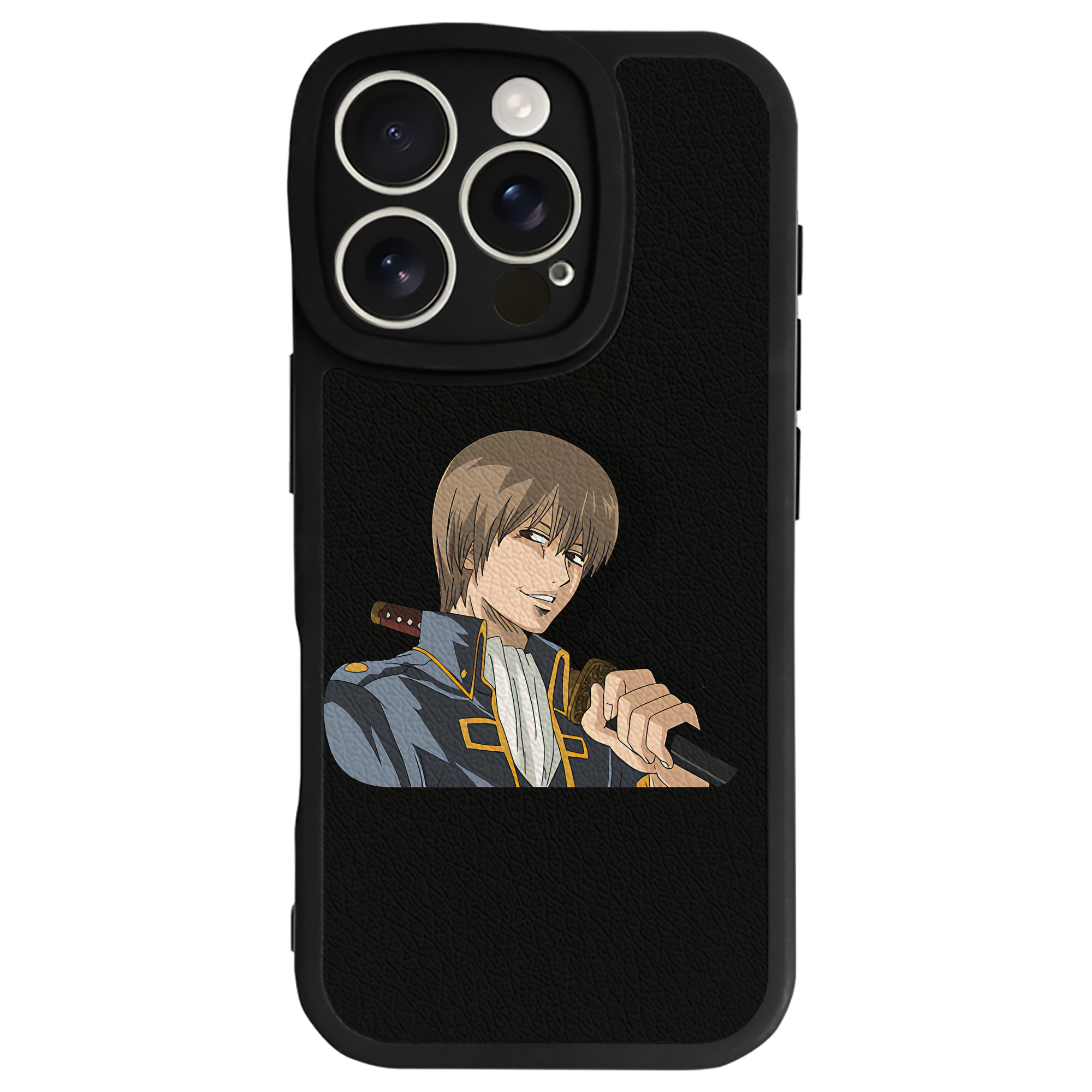 （画像用） ぎんたま 坂田銀時（さかたぎんとき） 神楽 志村新八（しむら しんぱち） GINTAMA Sakata Gintoki Kagura Shimura Shinpachi 【iPhone 16シリーズ対応】シリコンスマホケース（レザー調） 材質：シリコン